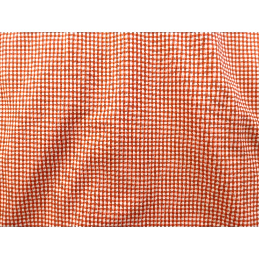 Murano Mens Slim Fit Orange & White Gingham Performance Shirt Size L - Picture 4 of 10